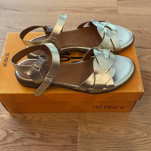 Miz Mooz Demure Gold Sandals - Picture 4 of 7